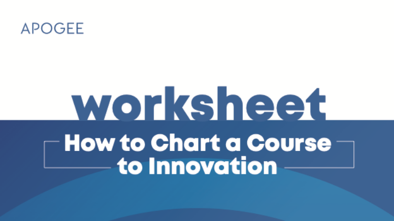 cover of 'worksheet: how to chart a course to innovation' document