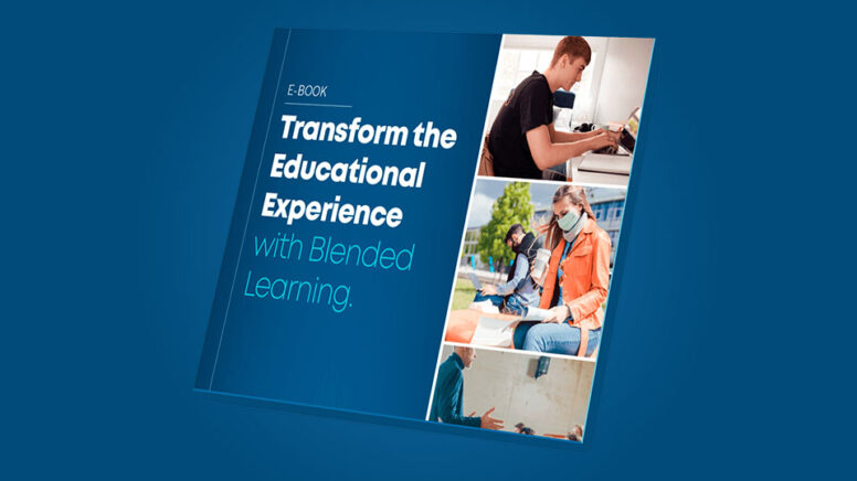 cover of 'transform the educational experience with blended learning' e-book