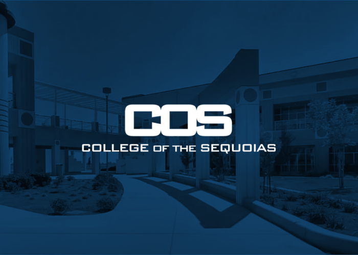 College of the Sequoias white logo ERP migration