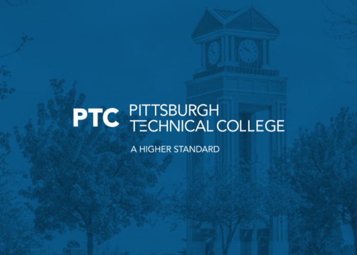 Pittsburgh Technical College logo on blue background